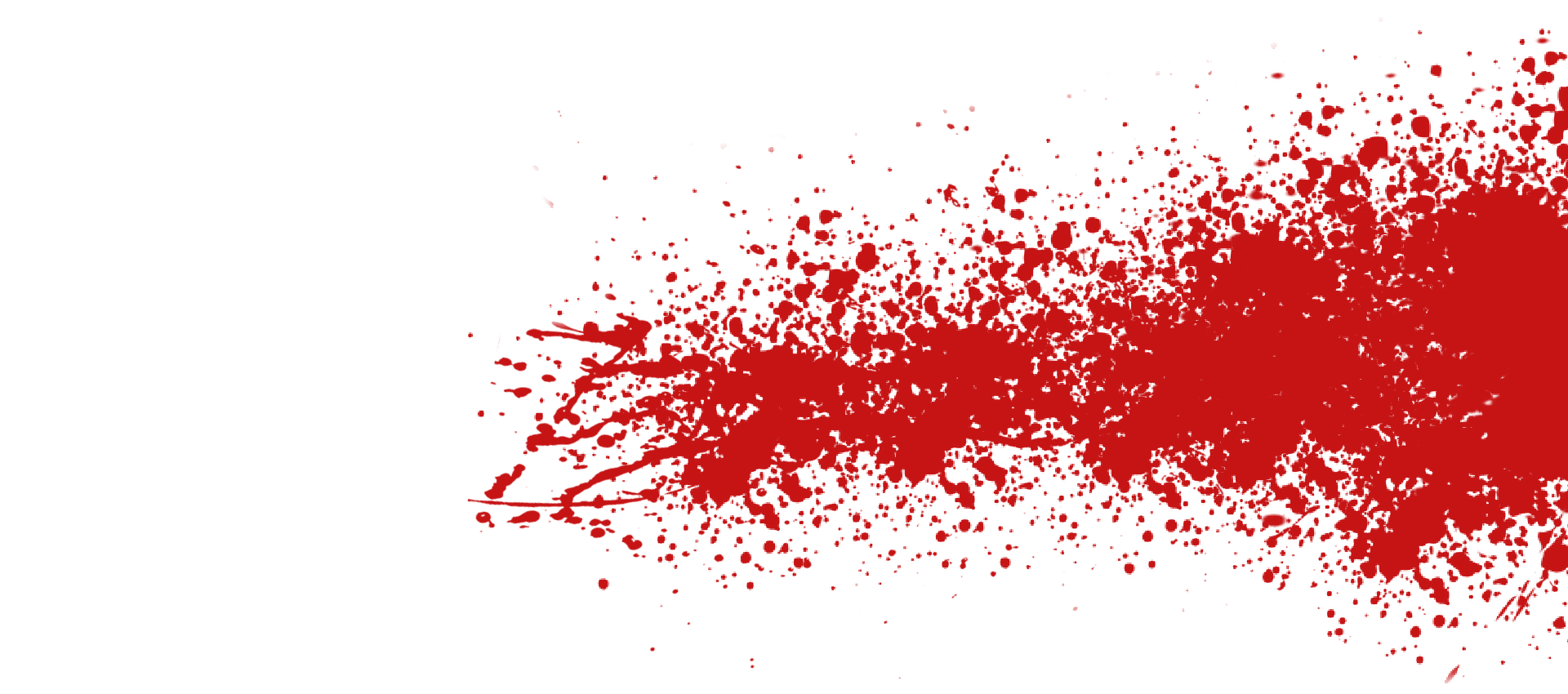 Gaming features blood splatter decoration